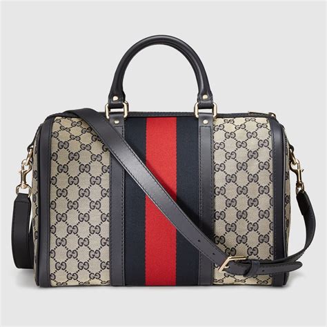 gucci vintage web original gg canvas medium boston bag|Gucci Boston bag guccissima.